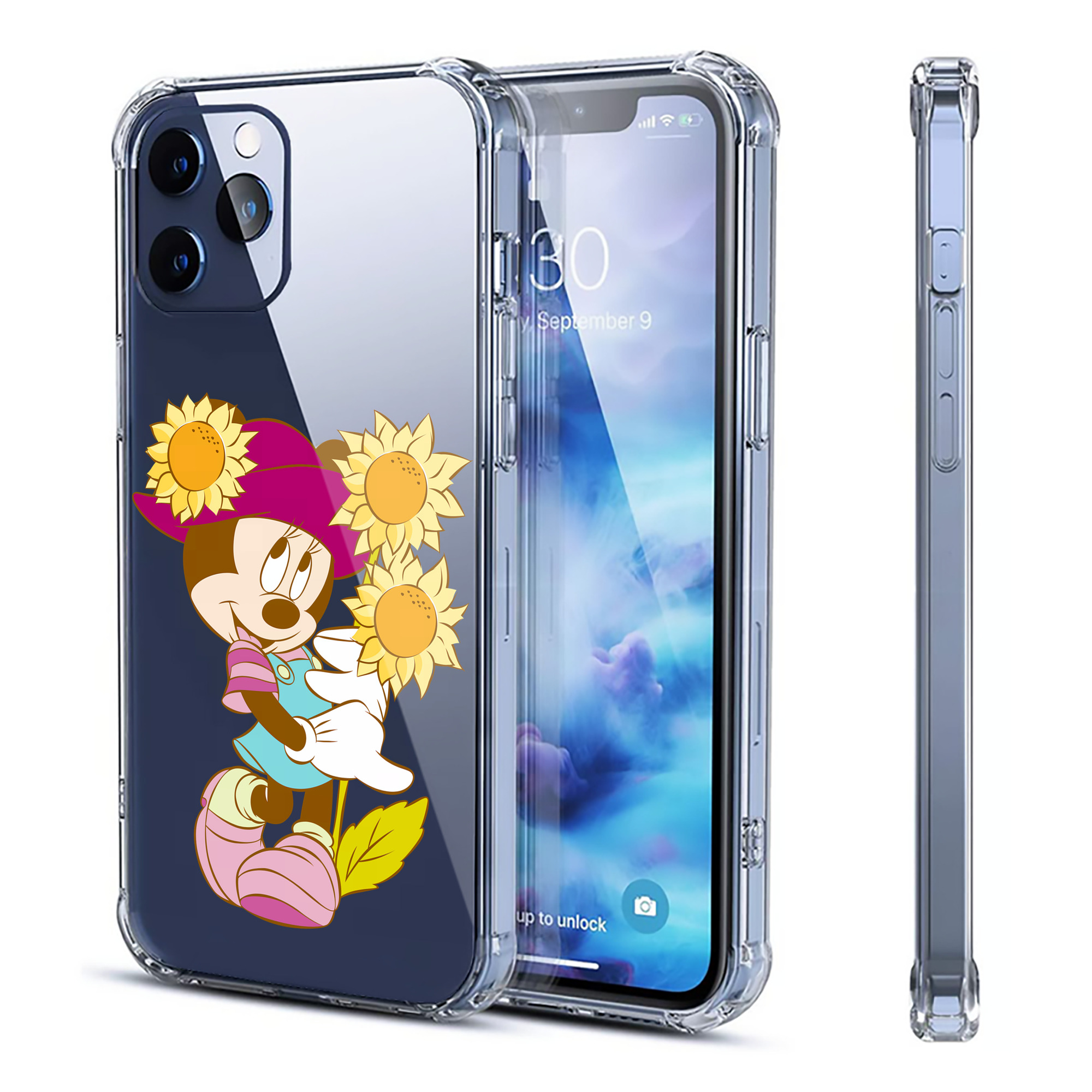 （画像用） ミッキーマウス Mickey Mouse 【iPhone 12シリーズ対応】透明スマホケース（クリアソフトケース）
